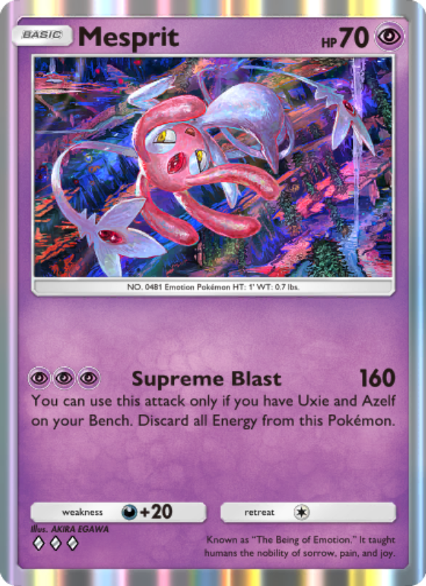 Mesprit 076/207 — Space-Time Smackdown (English Pokémon TCG card)
