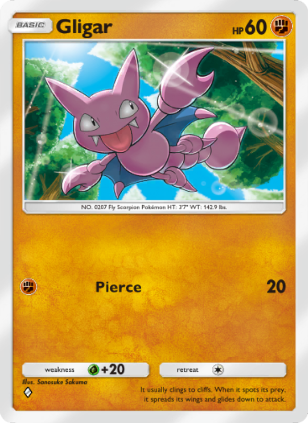 Gligar 083/207 — Space-Time Smackdown (English Pokémon TCG card)