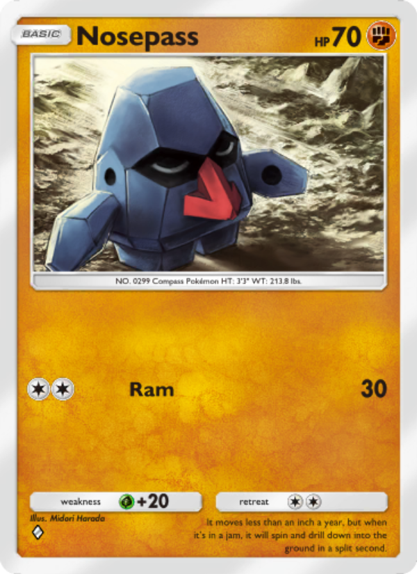 Nosepass 086/207 — Space-Time Smackdown (English Pokémon TCG card)