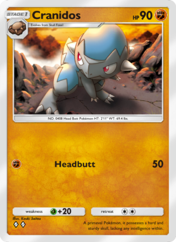 Cranidos 088/207 — Space-Time Smackdown (English Pokémon TCG card)