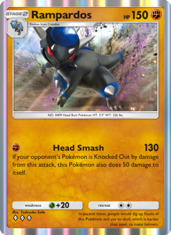 Rampardos 089/207 — Space-Time Smackdown (English Pokémon TCG card)
