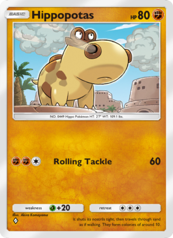 Hippopotas 093/207 — Space-Time Smackdown (English Pokémon TCG card)
