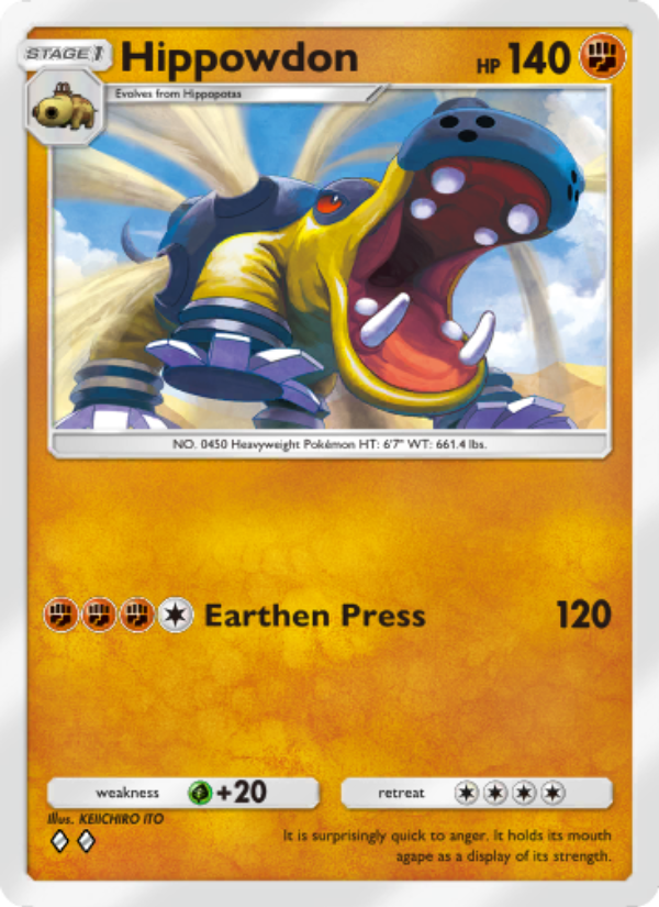 Hippowdon 094/207 — Space-Time Smackdown (English Pokémon TCG card)