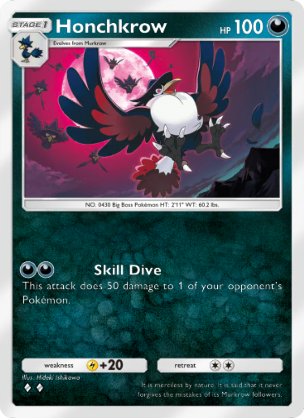 Honchkrow 097/207 — Space-Time Smackdown (English Pokémon TCG card)