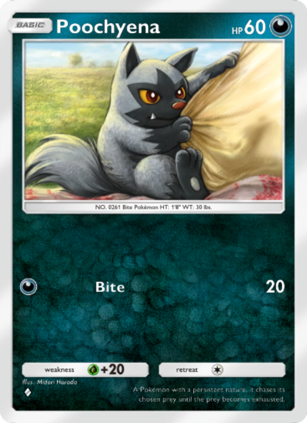Poochyena 100/207 — Space-Time Smackdown (English Pokémon TCG card)