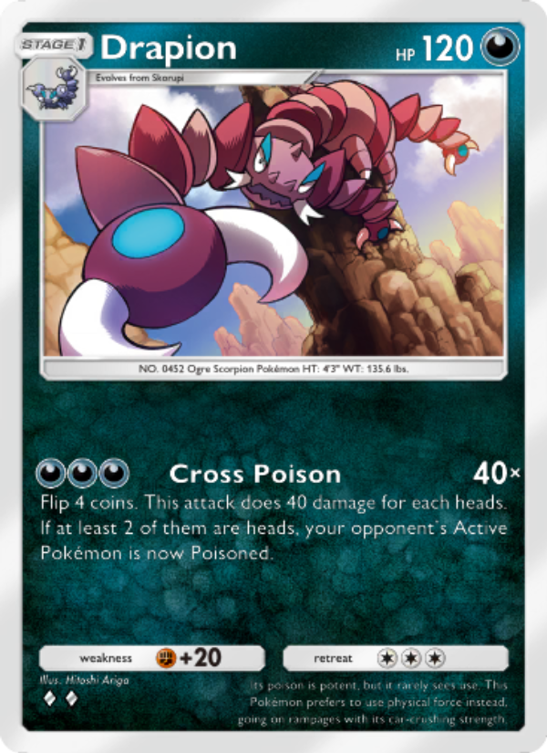 Drapion 106/207 — Space-Time Smackdown (English Pokémon TCG card)