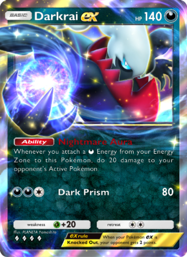Darkrai ex 110/207 — Space-Time Smackdown (English Pokémon TCG card)