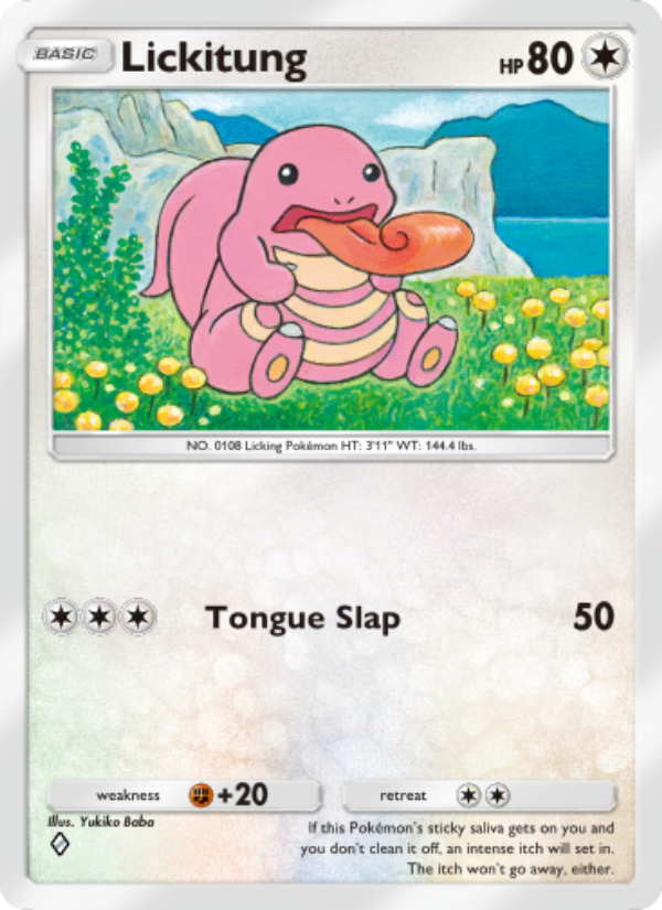 Lickitung 124/207 — Space-Time Smackdown (English Pokémon TCG card)
