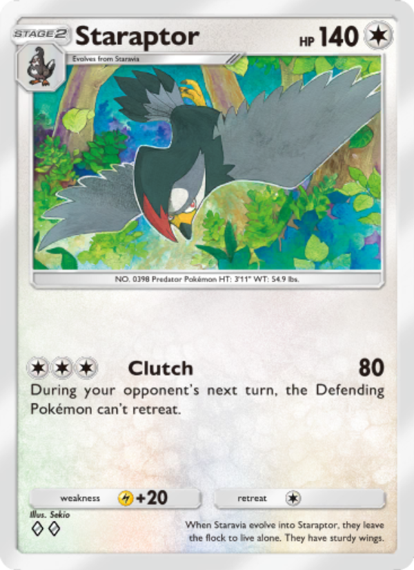 Staraptor 134/207 — Space-Time Smackdown (English Pokémon TCG card)