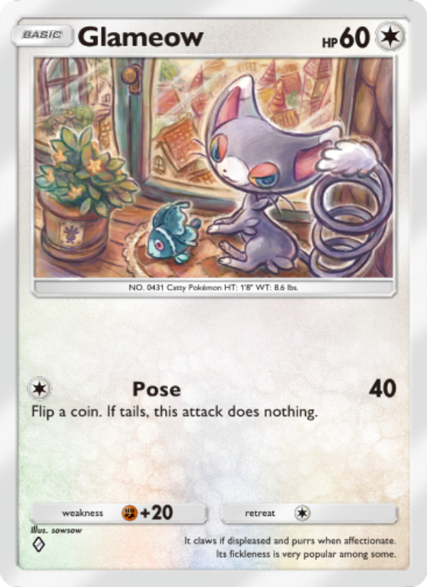 Glameow 139/207 — Space-Time Smackdown (English Pokémon TCG card)