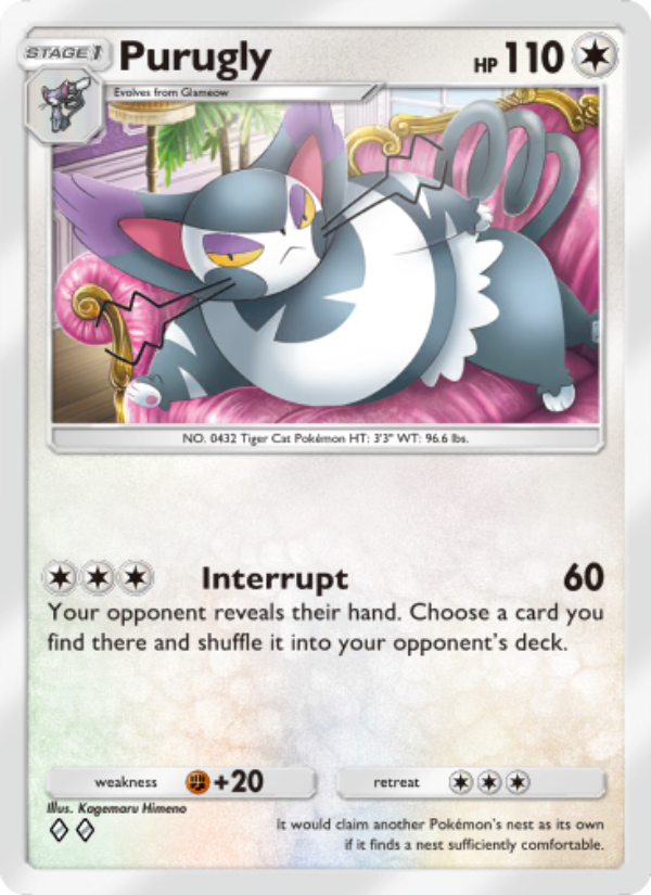 Purugly 140/207 — Space-Time Smackdown (English Pokémon TCG card)