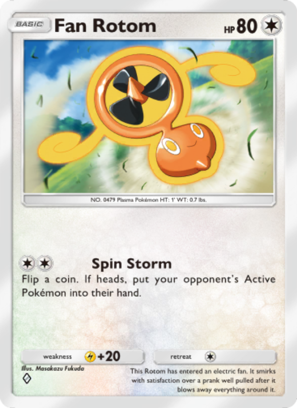 Fan Rotom 142/207 — Space-Time Smackdown (English Pokémon TCG card)