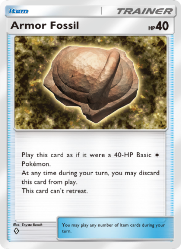 Armor Fossil 145/207 — Space-Time Smackdown (English Pokémon TCG card)