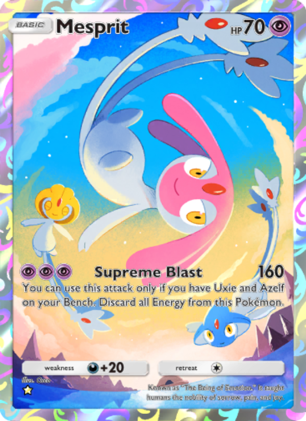Mesprit 166/207 — Space-Time Smackdown (English Pokémon TCG card)