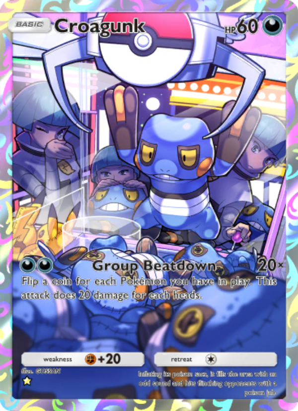 Croagunk 173/207 — Space-Time Smackdown (English Pokémon TCG card)