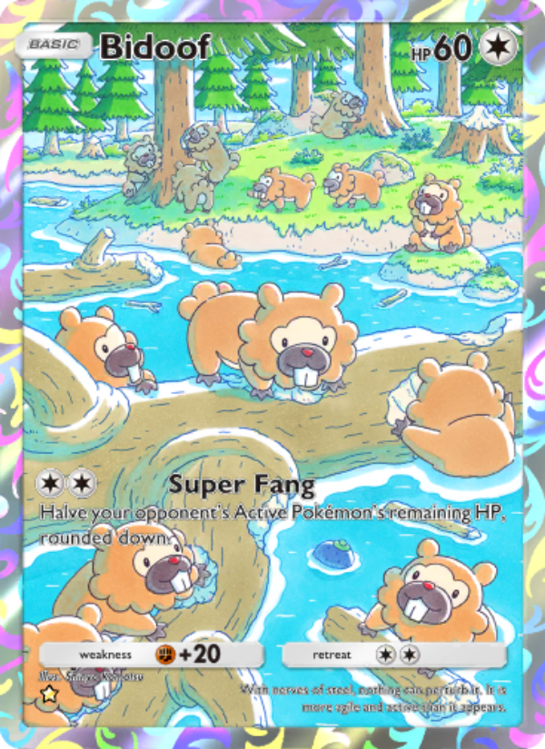 Bidoof 177/207 — Space-Time Smackdown (English Pokémon TCG card)