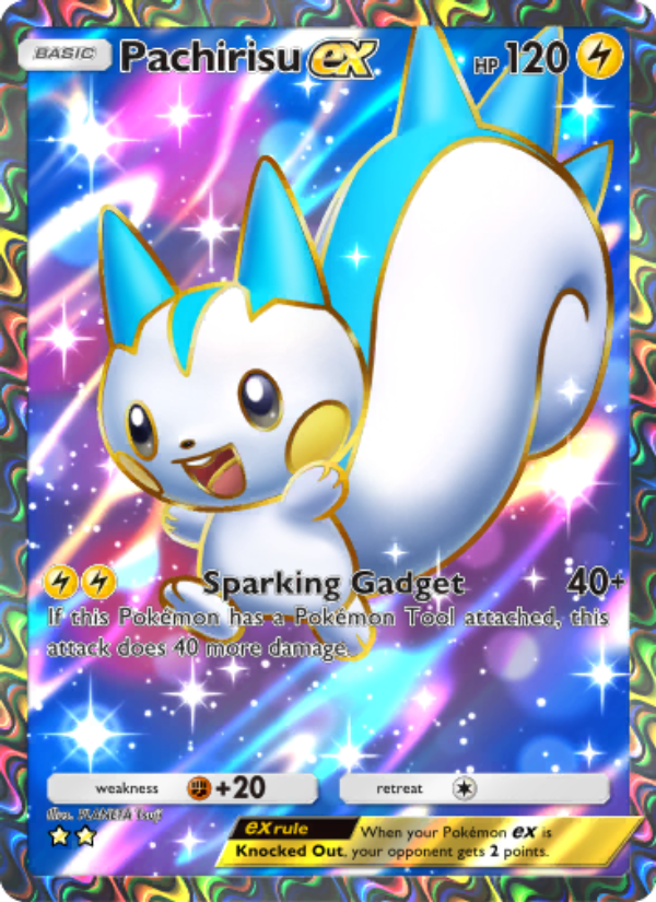 Pachirisu ex 183/207 — Space-Time Smackdown (English Pokémon TCG card)