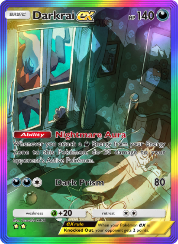 Darkrai ex 202/207 — Space-Time Smackdown (English Pokémon TCG card)