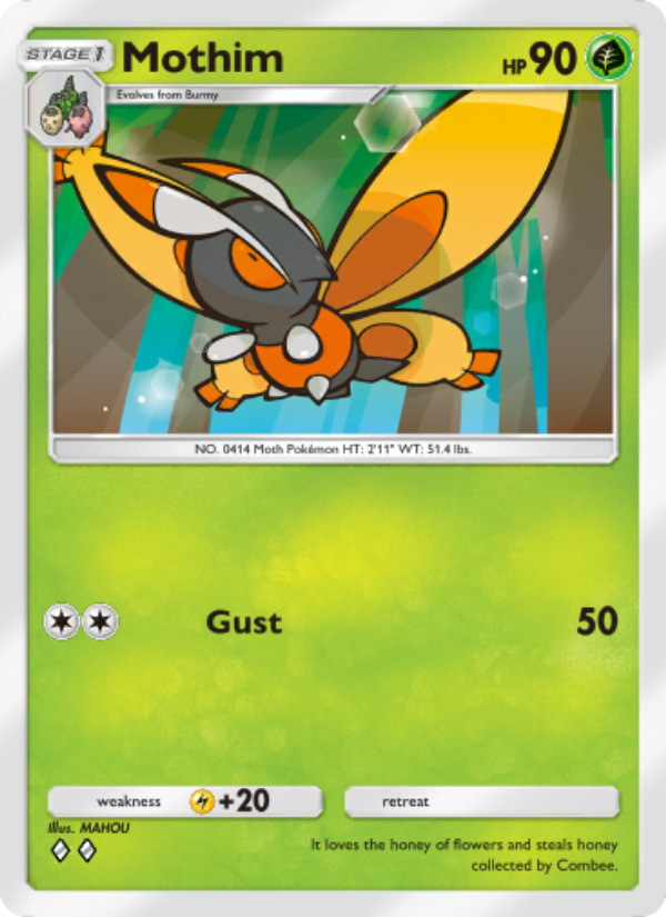 Mothim 003/96 — Triumphant Light (English Pokémon TCG card)