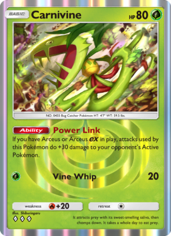 Carnivine 009/96 — Triumphant Light (English Pokémon TCG card)