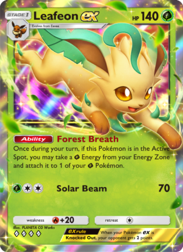 Leafeon ex 010/96 — Triumphant Light (English Pokémon TCG card)