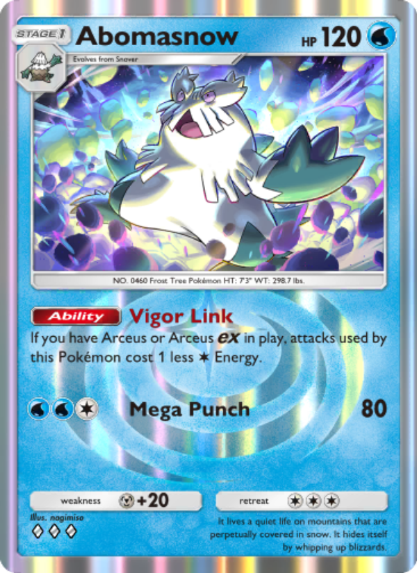 Abomasnow 021/96 — Triumphant Light (English Pokémon TCG card)