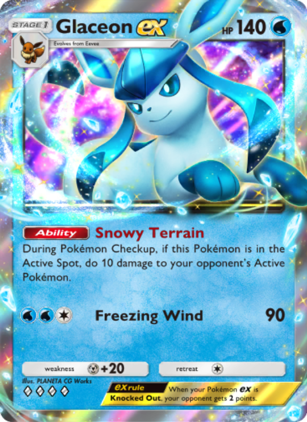 Glaceon ex 022/96 — Triumphant Light (English Pokémon TCG card)