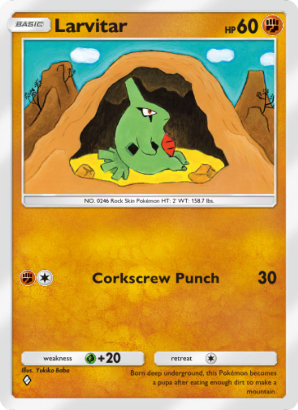 Larvitar 039/96 — Triumphant Light (English Pokémon TCG card)