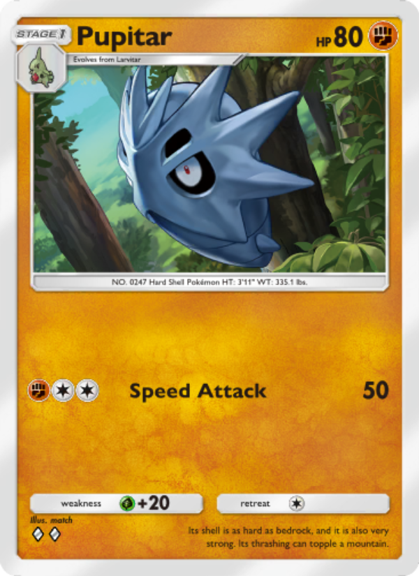 Pupitar 040/96 — Triumphant Light (English Pokémon TCG card)
