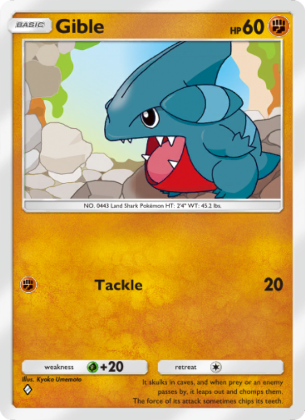 Gible 045/96 — Triumphant Light (English Pokémon TCG card)