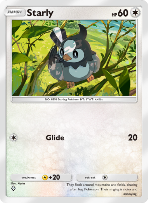 Starly 066/96 — Triumphant Light (English Pokémon TCG card)
