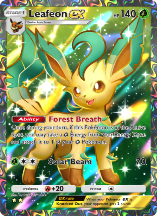 Leafeon ex 082/96 — Triumphant Light (English Pokémon TCG card)