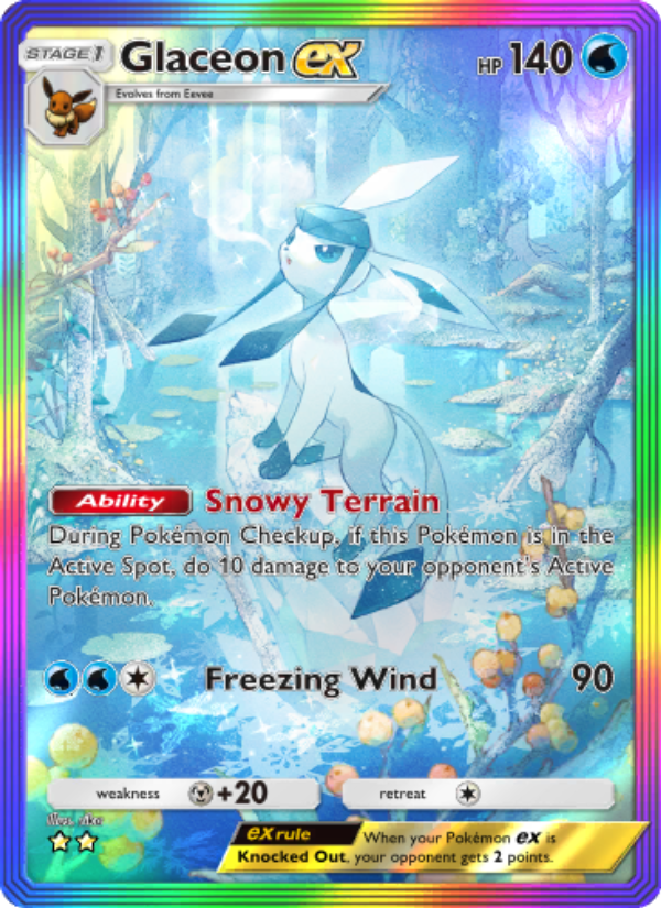 Glaceon ex 092/96 — Triumphant Light (English Pokémon TCG card)