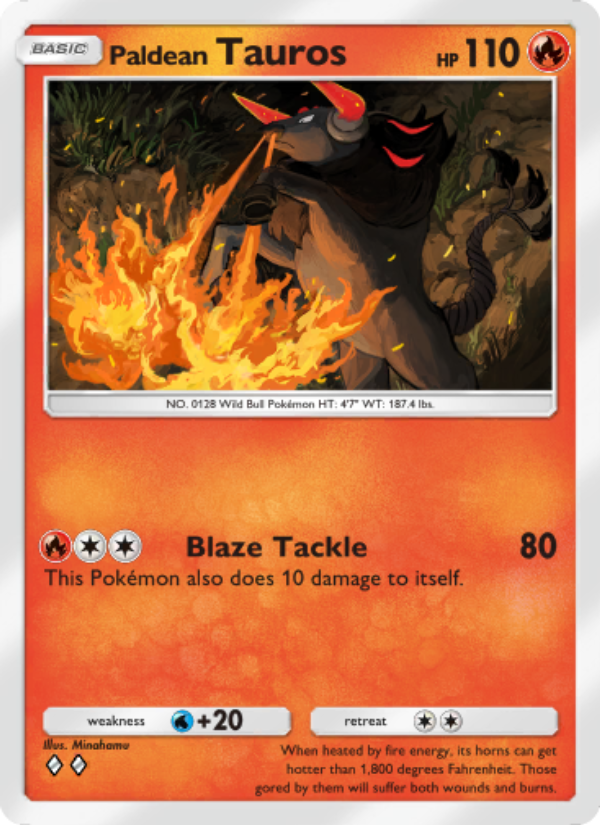 Paldean Tauros 013/111 — Shining Revelry (English Pokémon TCG card)