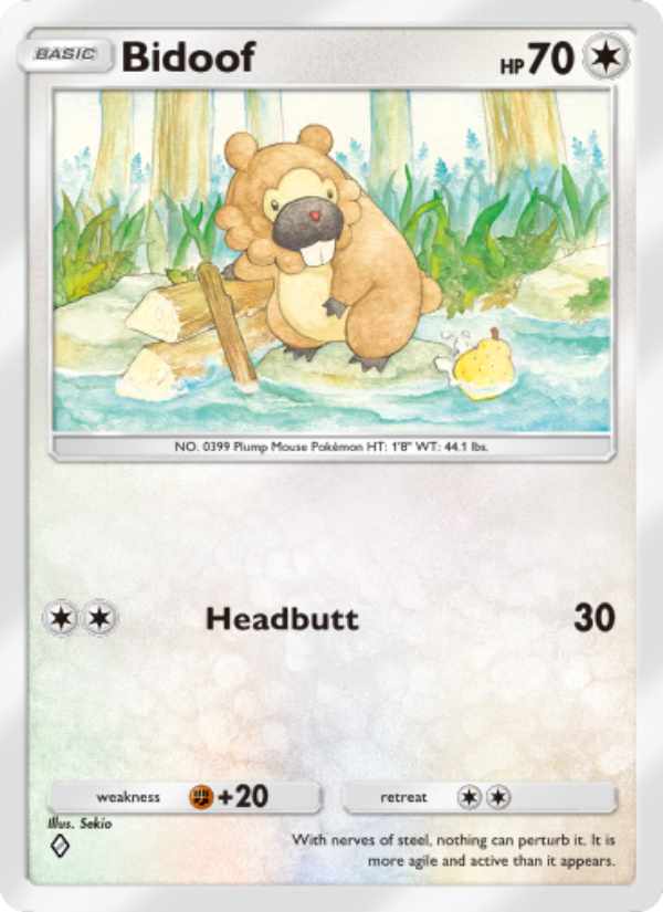 Bidoof 064/111 — Shining Revelry (English Pokémon TCG card)