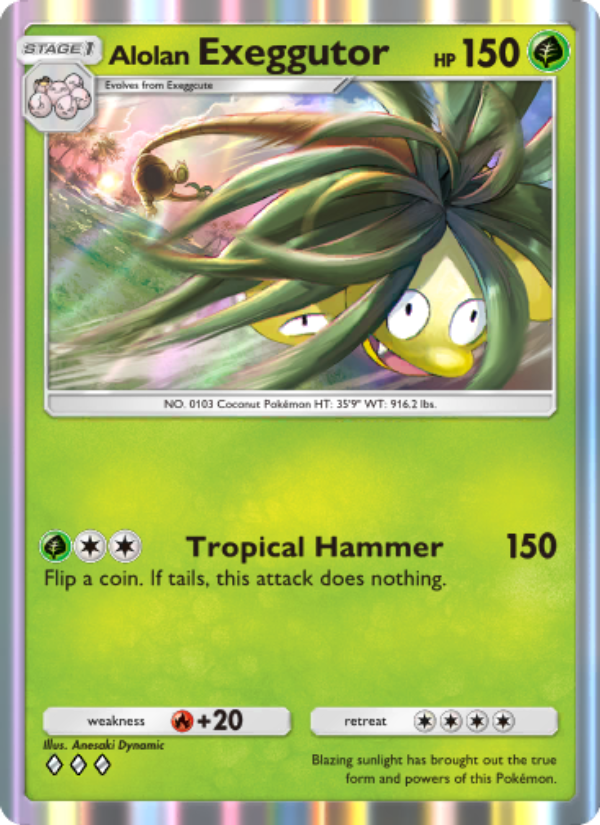 Alolan Exeggutor 002/239 — Celestial Guardians (English Pokémon TCG card)