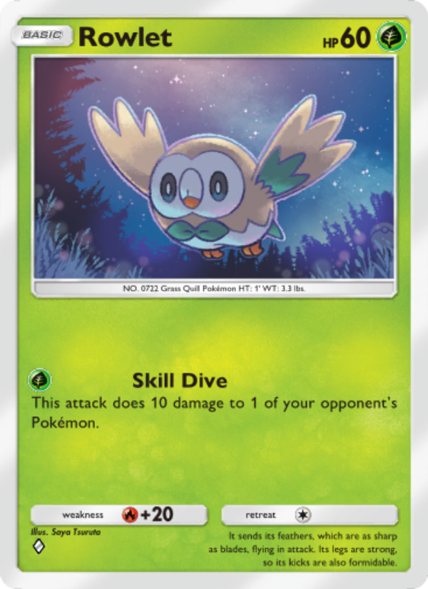 Rowlet 010/239 — Celestial Guardians (English Pokémon TCG card)