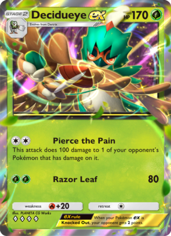 Decidueye ex 012/239 — Celestial Guardians (English Pokémon TCG card)