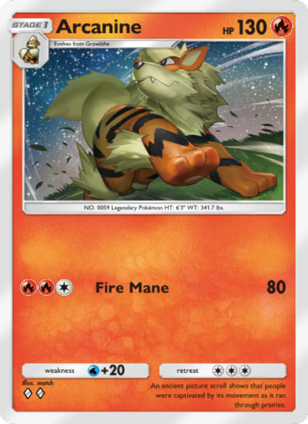 Arcanine 026/239 — Celestial Guardians (English Pokémon TCG card)