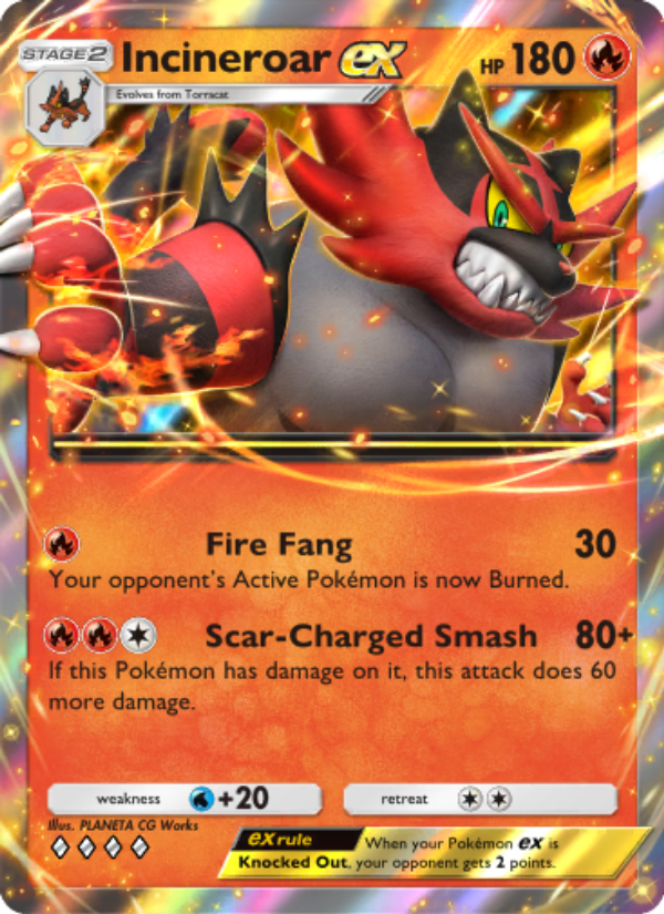 Incineroar ex 033/239 — Celestial Guardians (English Pokémon TCG card)