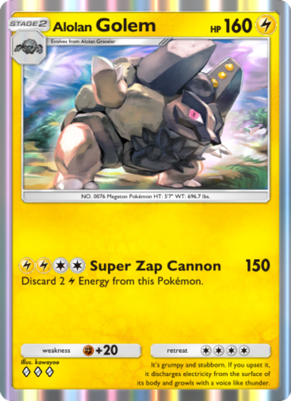 Alolan Golem 061/239 — Celestial Guardians (English Pokémon TCG card)