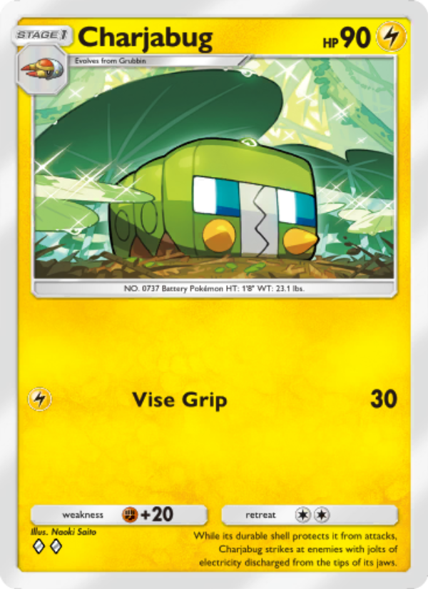 Charjabug 064/239 — Celestial Guardians (English Pokémon TCG card)