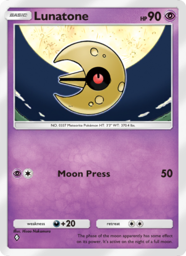 Lunatone 073/239 — Celestial Guardians (English Pokémon TCG card)