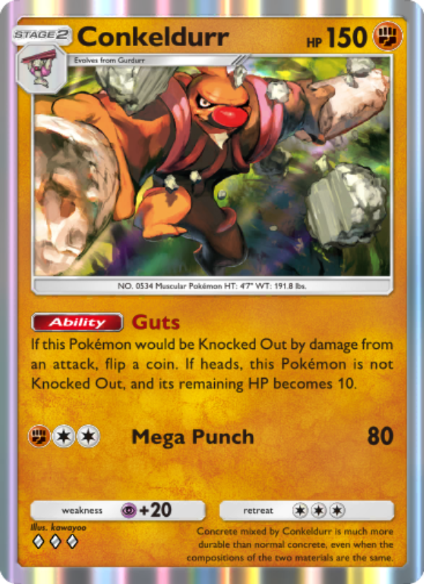 Conkeldurr 096/239 — Celestial Guardians (English Pokémon TCG card)