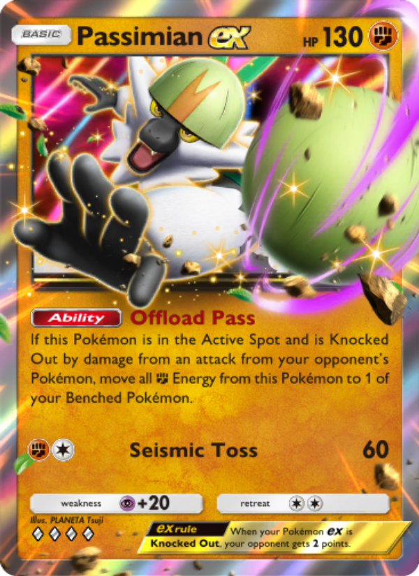 Passimian ex 104/239 — Celestial Guardians (English Pokémon TCG card)