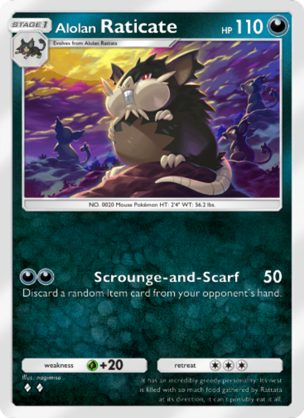 Alolan Raticate 107/239 — Celestial Guardians (English Pokémon TCG card)