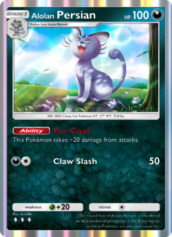 Alolan Persian 109/239 — Celestial Guardians (English Pokémon TCG card)