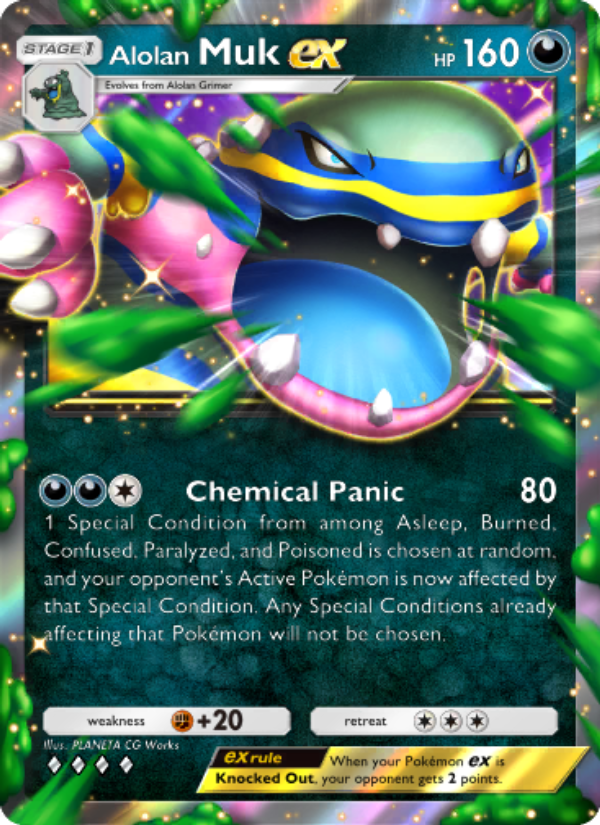 Alolan Muk ex 111/239 — Celestial Guardians (English Pokémon TCG card)