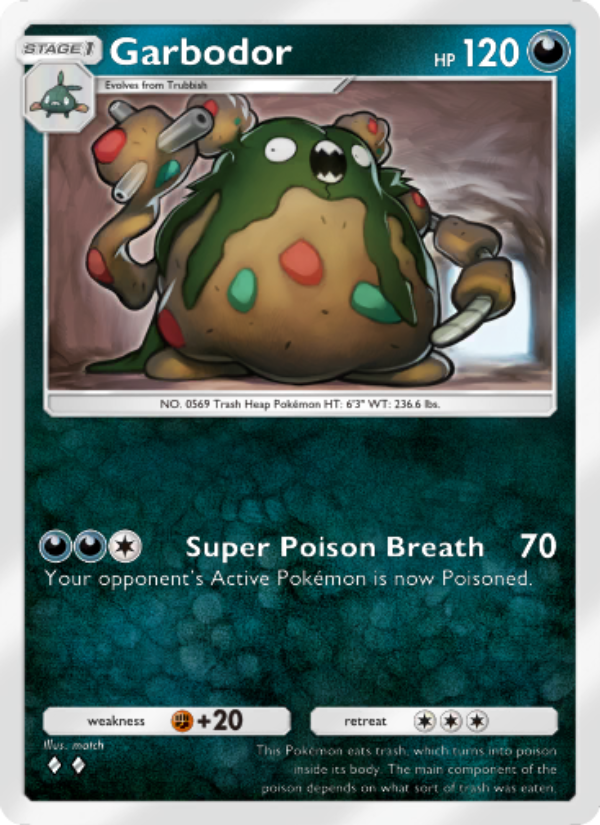 Garbodor 114/239 — Celestial Guardians (English Pokémon TCG card)