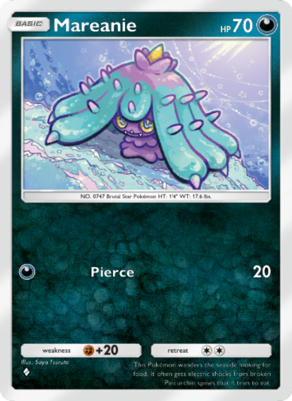 Mareanie 115/239 — Celestial Guardians (English Pokémon TCG card)